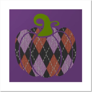 Argyle Pumpkin Posters and Art